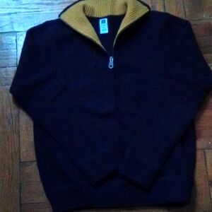 Men's Navy Blue zipper turtleneck sweater by GAP. Size: Small